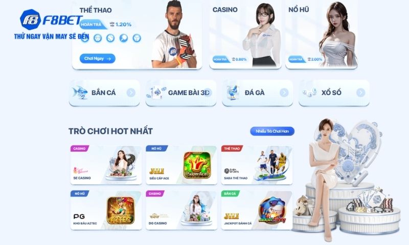 Kho trò chơi phong phú và hấp dẫn trên nền tảng F8BET